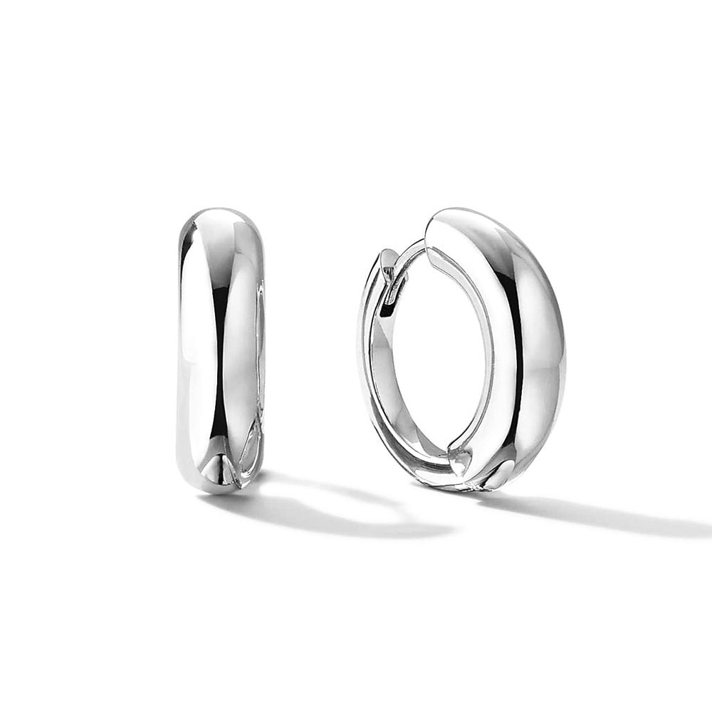 Two-Tone Medium Tube Hoop Earrings