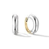 Two-Tone Medium Tube Hoop Earrings