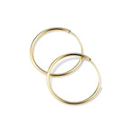 Minimalist Simple Round Tube Medium Hoop Earrings - MSBLUE Jewelry