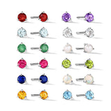 Solitaire 12 Birthstones Mini Studs