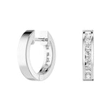 Round Cut Moissanite Channel Set Hoop Earrings