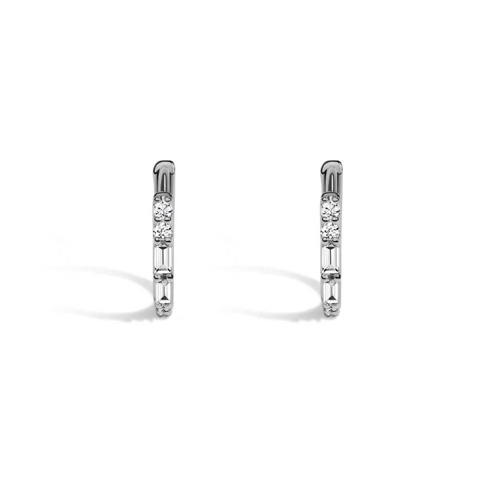 Eternal Radiance Hoop Lab Grown Diamond Earrings - MSBLUE JEWELRY