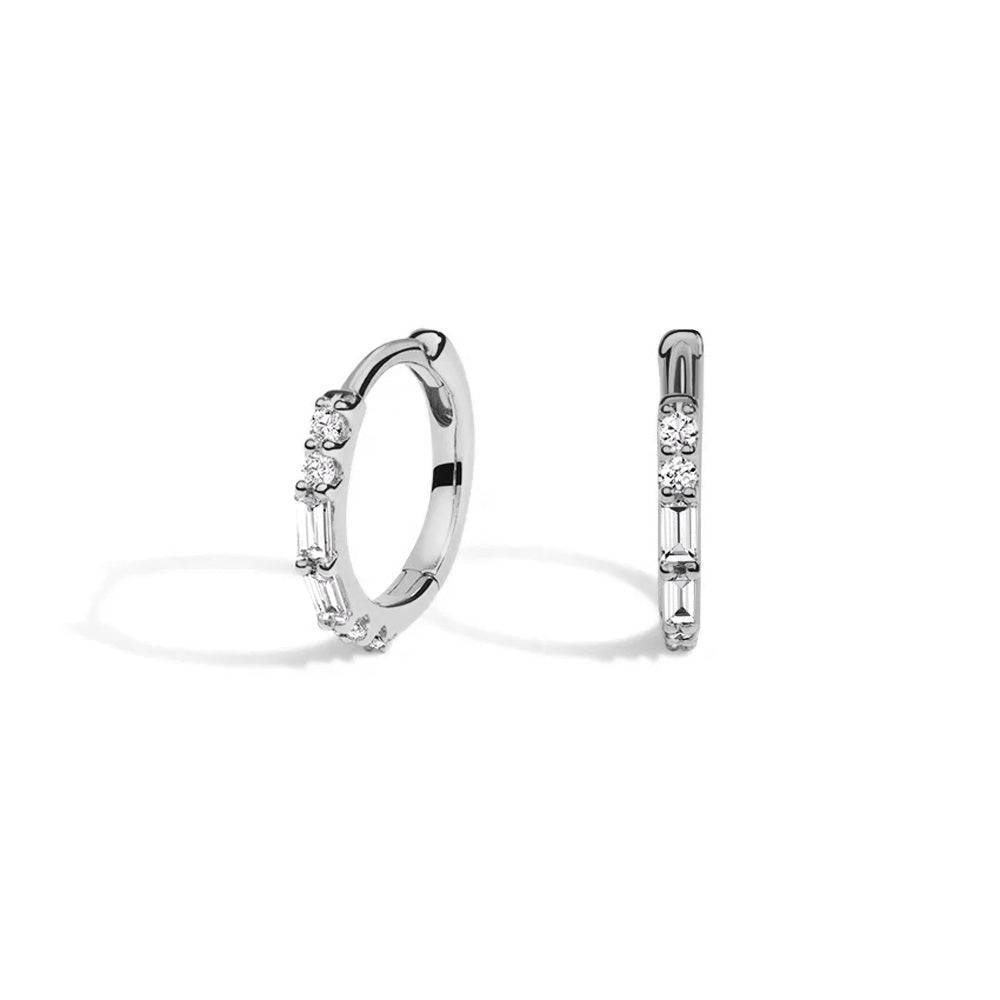 Eternal Radiance Hoop Lab Grown Diamond Earrings - MSBLUE JEWELRY