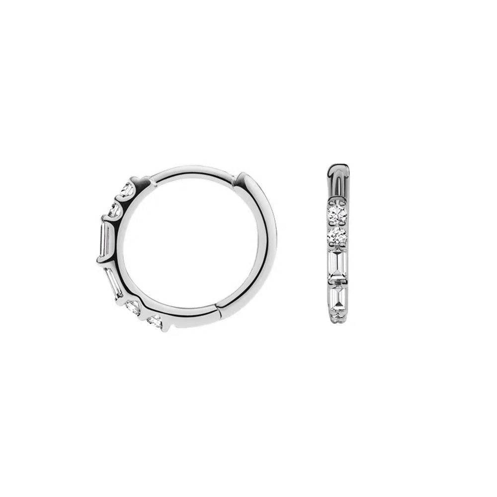 Eternal Radiance Hoop Lab Grown Diamond Earrings - MSBLUE JEWELRY