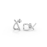 X-Shape Stud Moissanite Earrings