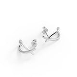 X-Shape Stud Moissanite Earrings