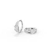 Prism Princess Moissanite Hoops