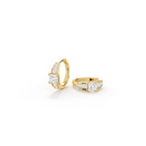 Prism Princess Moissanite Hoops
