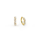 Mixed Shape Moissanite Huggie Earrings
