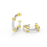 Duo Knot C Stud Earrings