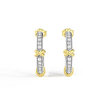 Duo Knot C-Shape Stud Earrings