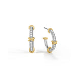 Duo Knot C-Shape Stud Earrings