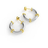 Duo Knot C-Shape Stud Earrings