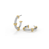 Duo Knot C-Shape Stud Earrings