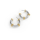 Duo Knot C-Shape Stud Earrings