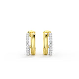 Dual Loop Contrast Hoop Earrings