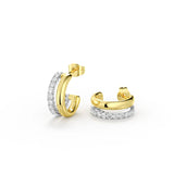 Dual Loop Contrast Hoop Earrings