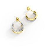 Dual Loop Contrast Hoop Earrings