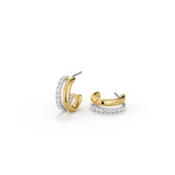 Dual Loop Contrast Hoop Earrings