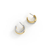 Dual Loop Contrast Hoop Earrings