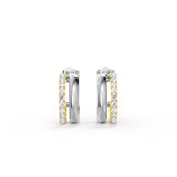Dual Loop Mini Contrast Hoop Earrings