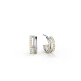 Dual Loop Mini Contrast Hoop Earrings