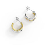 Dual Loop Mini Contrast Hoop Earrings