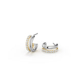 Dual Loop Mini Contrast Hoop Earrings