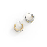 Dual Loop Mini Contrast Hoop Earrings