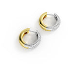 Reversible Duo Pavé Hoop Earrings