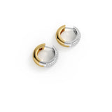 Reversible Duo Pavé Hoop Earrings