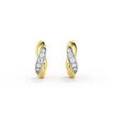 Twist Contrast Hoop Earrings