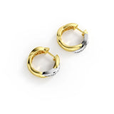 Twist Contrast Hoop Earrings