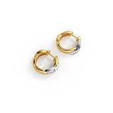 Twist Contrast Hoop Earrings