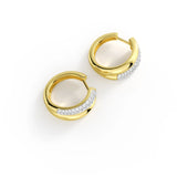 Dual Bar Contrast Hoop Earrings