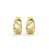 Contour Contrast Stud Hoop Earring