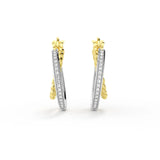 Twist Duo Contrast Hoop Earrings