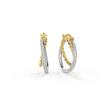 Twist Duo Contrast Hoop Earrings