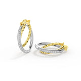 Twist Duo Contrast Hoop Earrings
