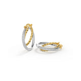 Twist Duo Contrast Hoop Earrings