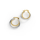 Twist Duo Contrast Hoop Earrings