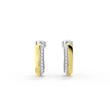 Half Arc Contrast C Stud Earrings