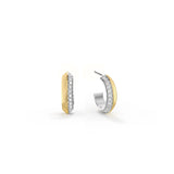 Half Arc Contrast C Stud Earrings