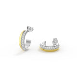 Half Arc Contrast C Stud Earrings