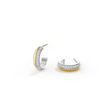 Half Arc Contrast C Stud Earrings