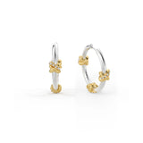 Two-Tone Knot Moissanite Hoops