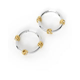 Two-Tone Knot Moissanite Hoops