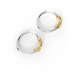 Mixed Metal Infinity  Hoop Earrings