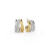 Mixed Metal Stacked Ring Studs