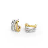 Mixed Metal Stacked Ring Studs